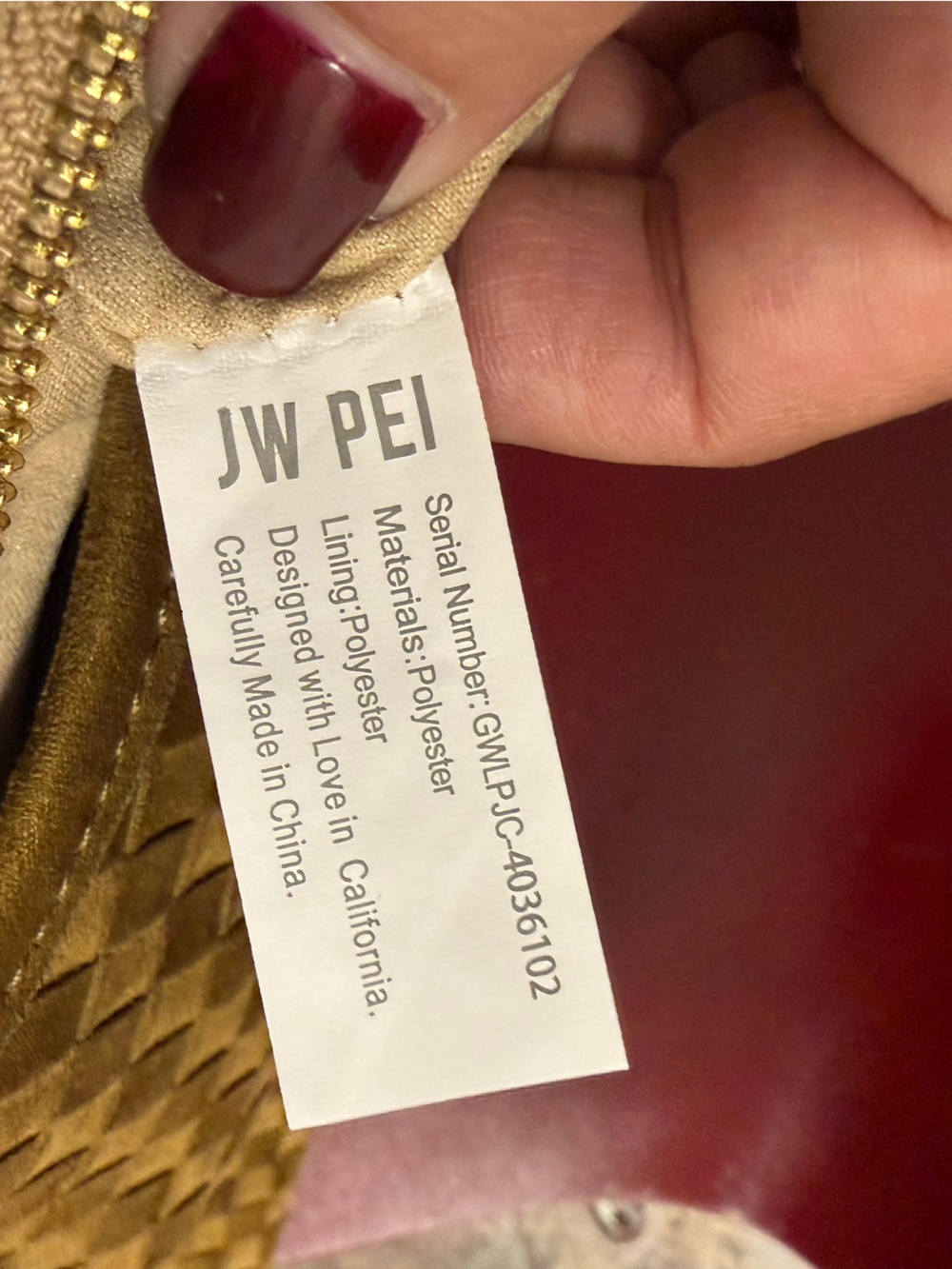 JW Pei Laura Woven Hobo Bag Olive Green Camel Faux Suede NWT - Picture 5 of 8